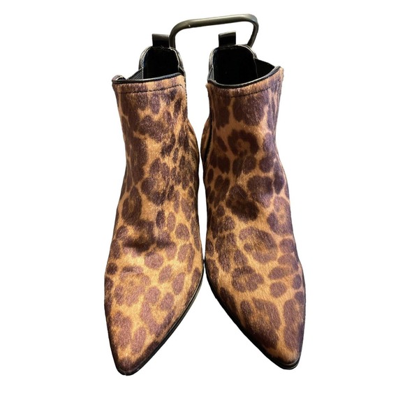 Nine West Womens Leopard Print Chelsea Ankle Boots Block Heel Size 7 - Picture 7 of 8